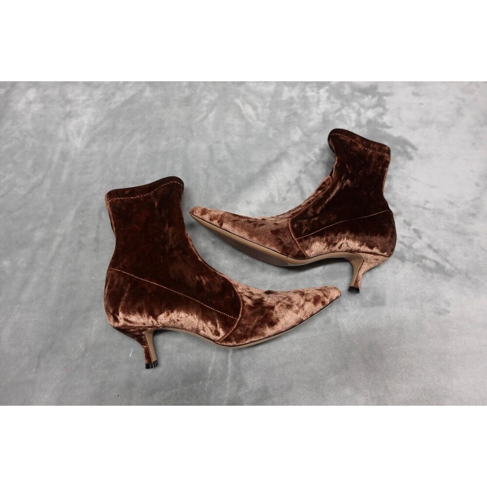 Magli Gemi Women's Size 40 EU Velvet Brown Ankle Boots Made in Italy